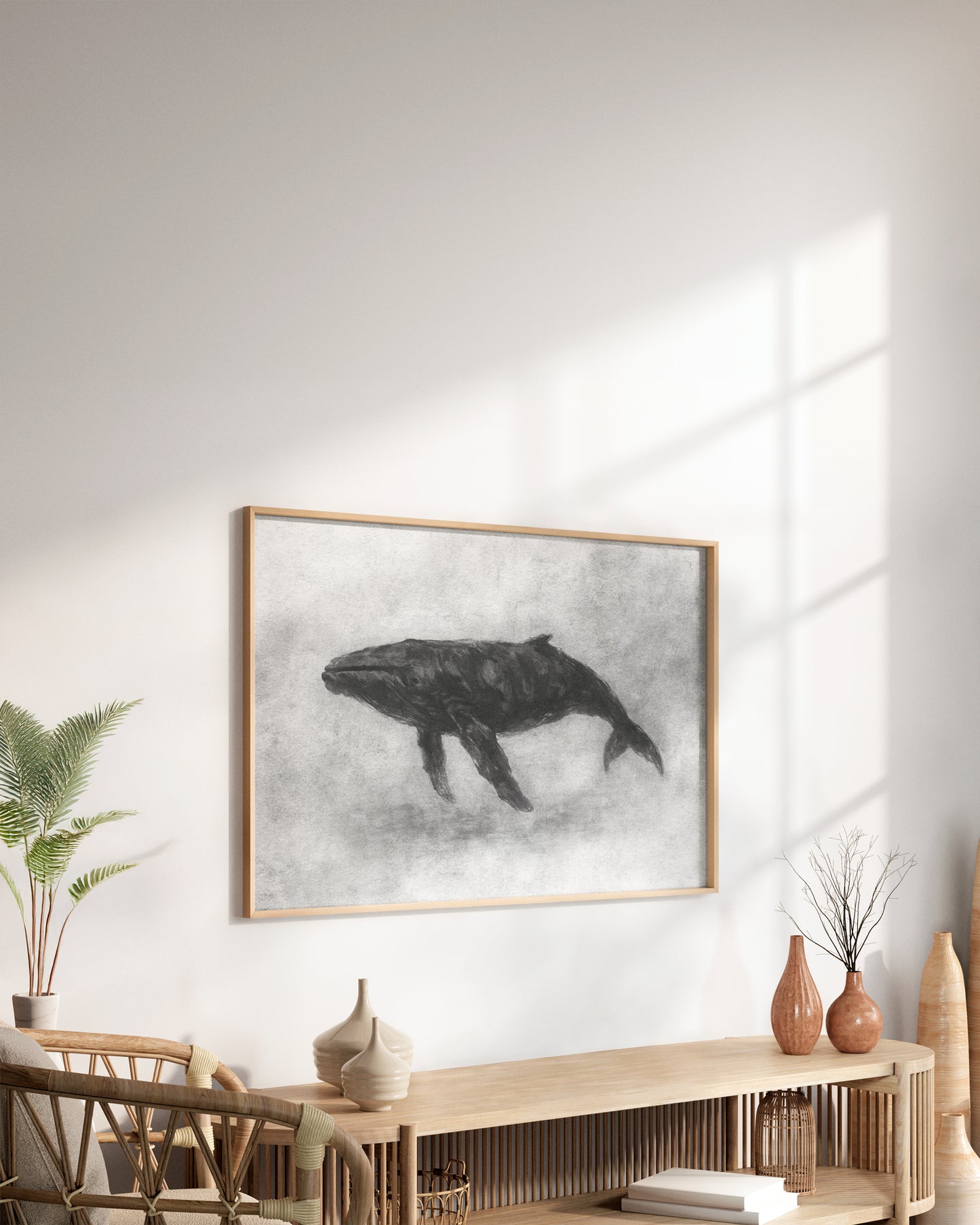 Cuadro de diseño contemporáneo en tonos neutros