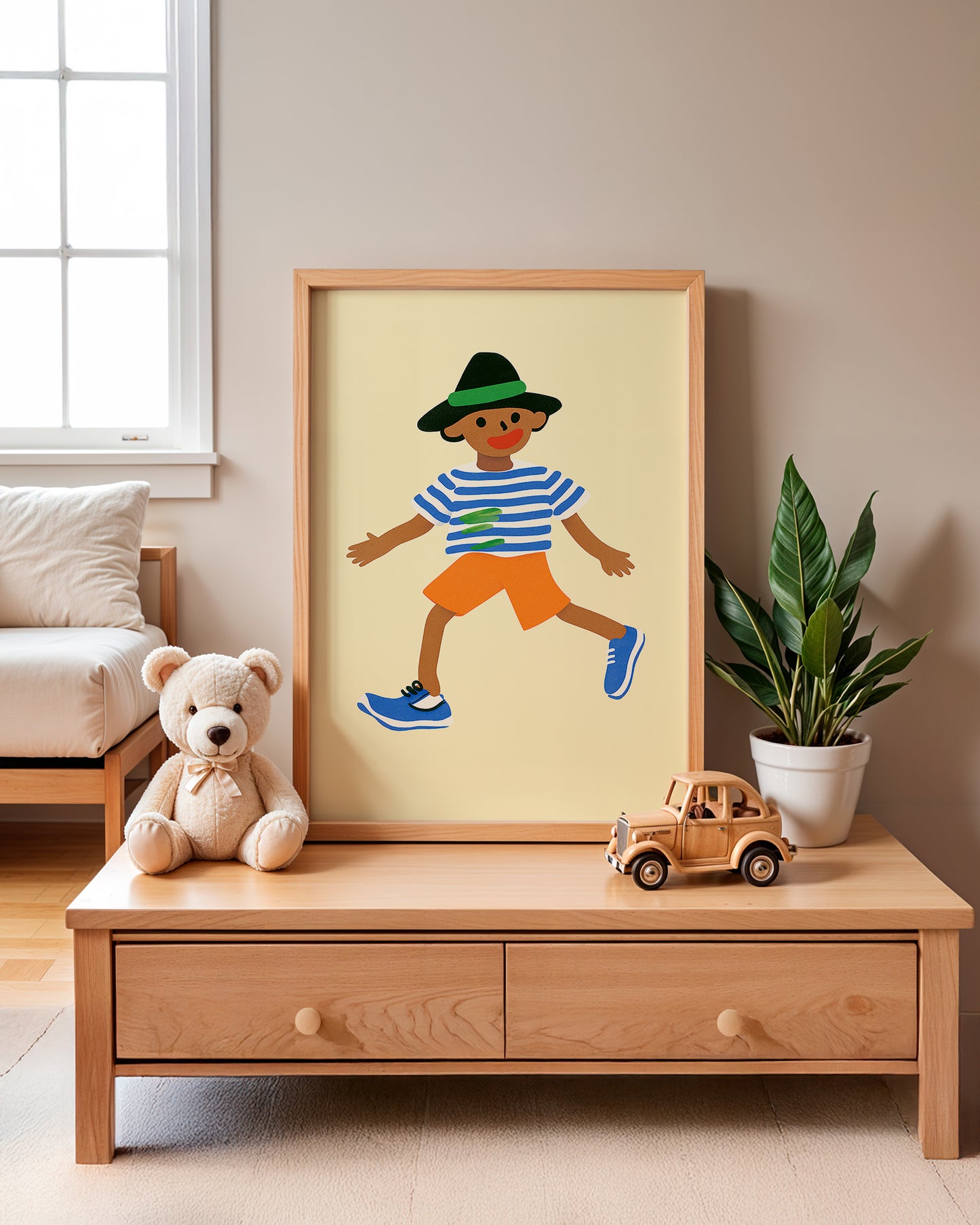 Ilustración moderna pensada para cuartos infantiles