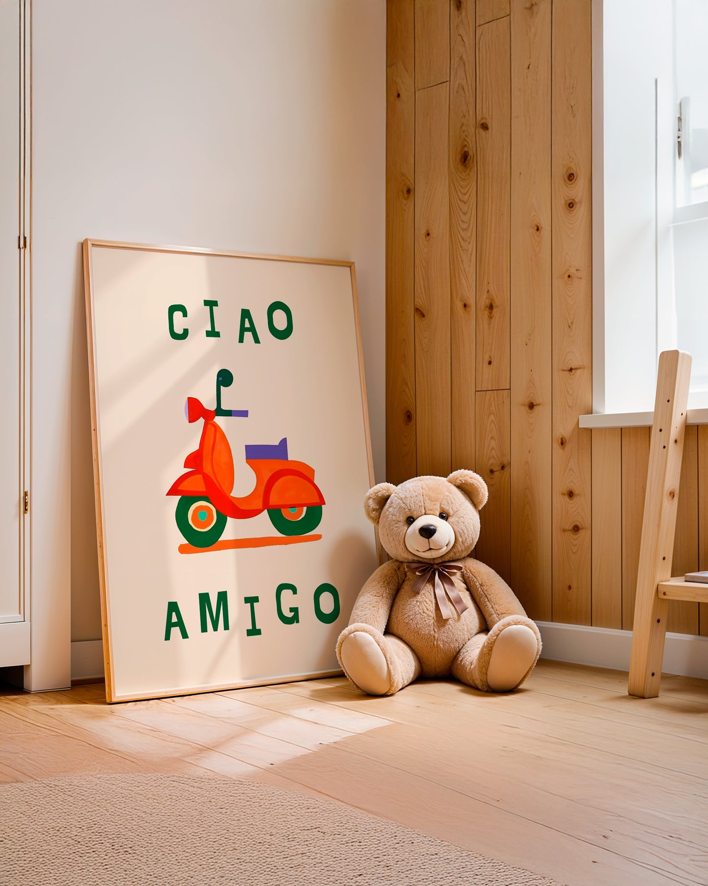 Lámina enmarcada para acompañar la infancia