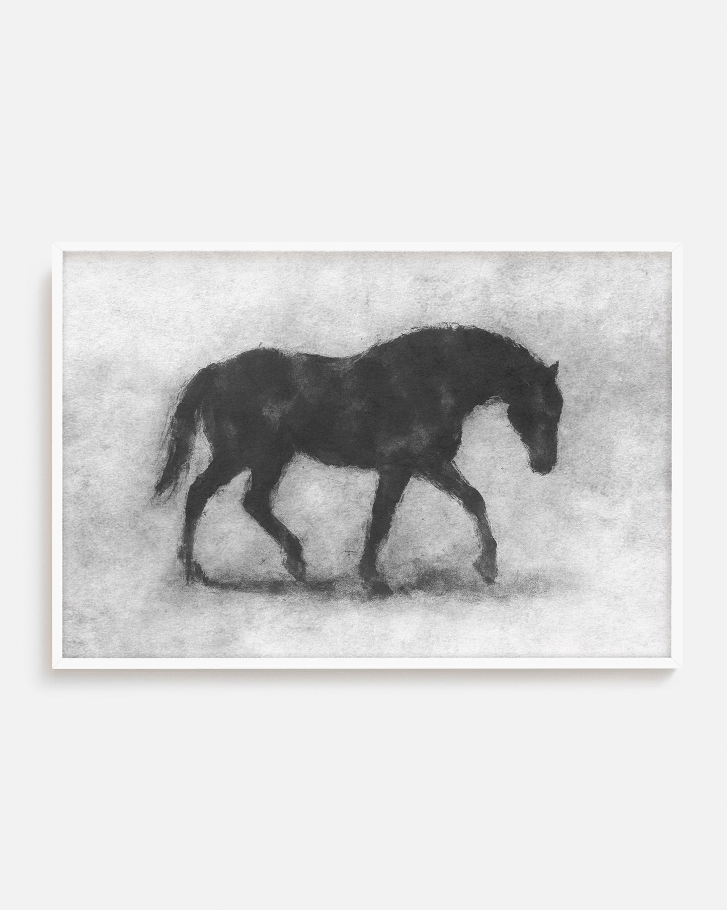 Cuadro de animales ilustrados en tinta sobre fondo blanco