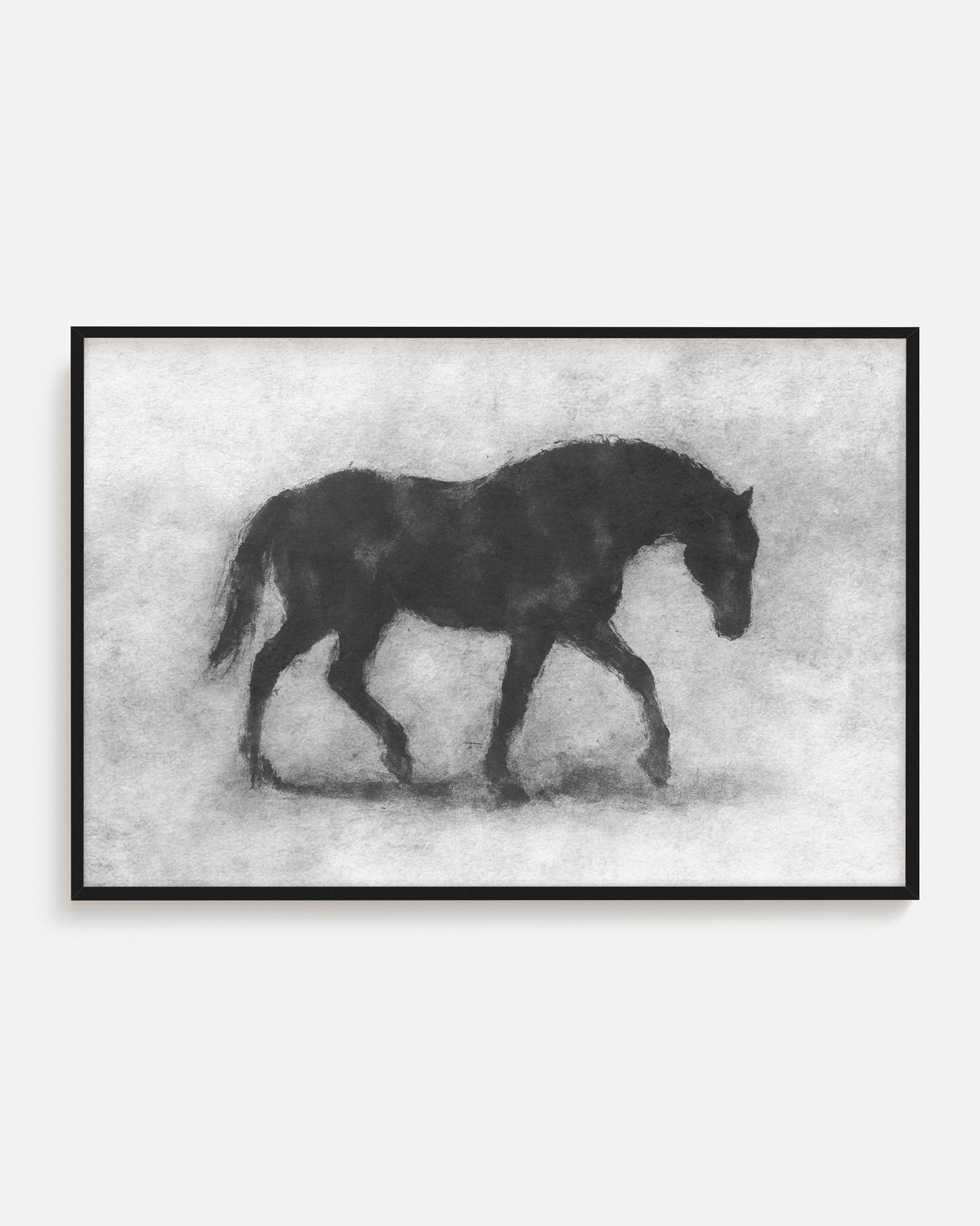 Cuadro de animales ilustrados en tinta sobre fondo blanco