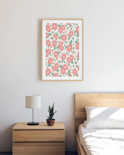 Lámina Decorativa Enmarcada e Impresa  Diseño que invita a la serenidad con su delicada belleza.