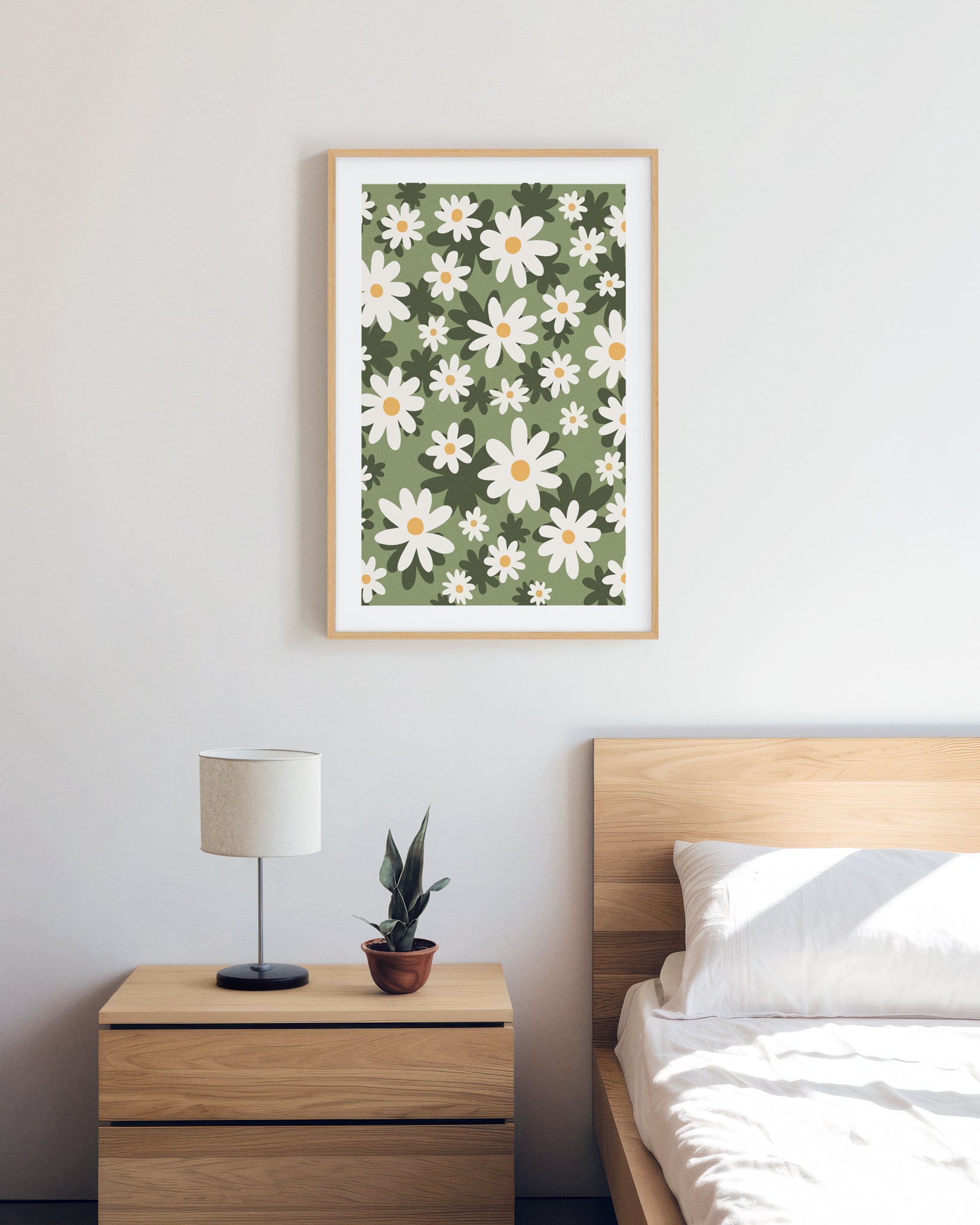 Cuadro de Lámina con Flores impreso y enmarcado