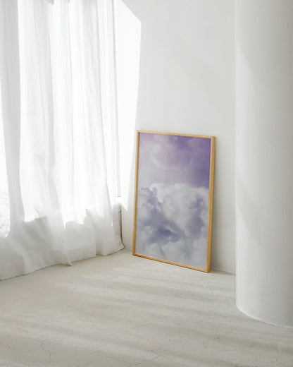 Cuadro fotográfico de nubes enmarcado - decoración de interiores
