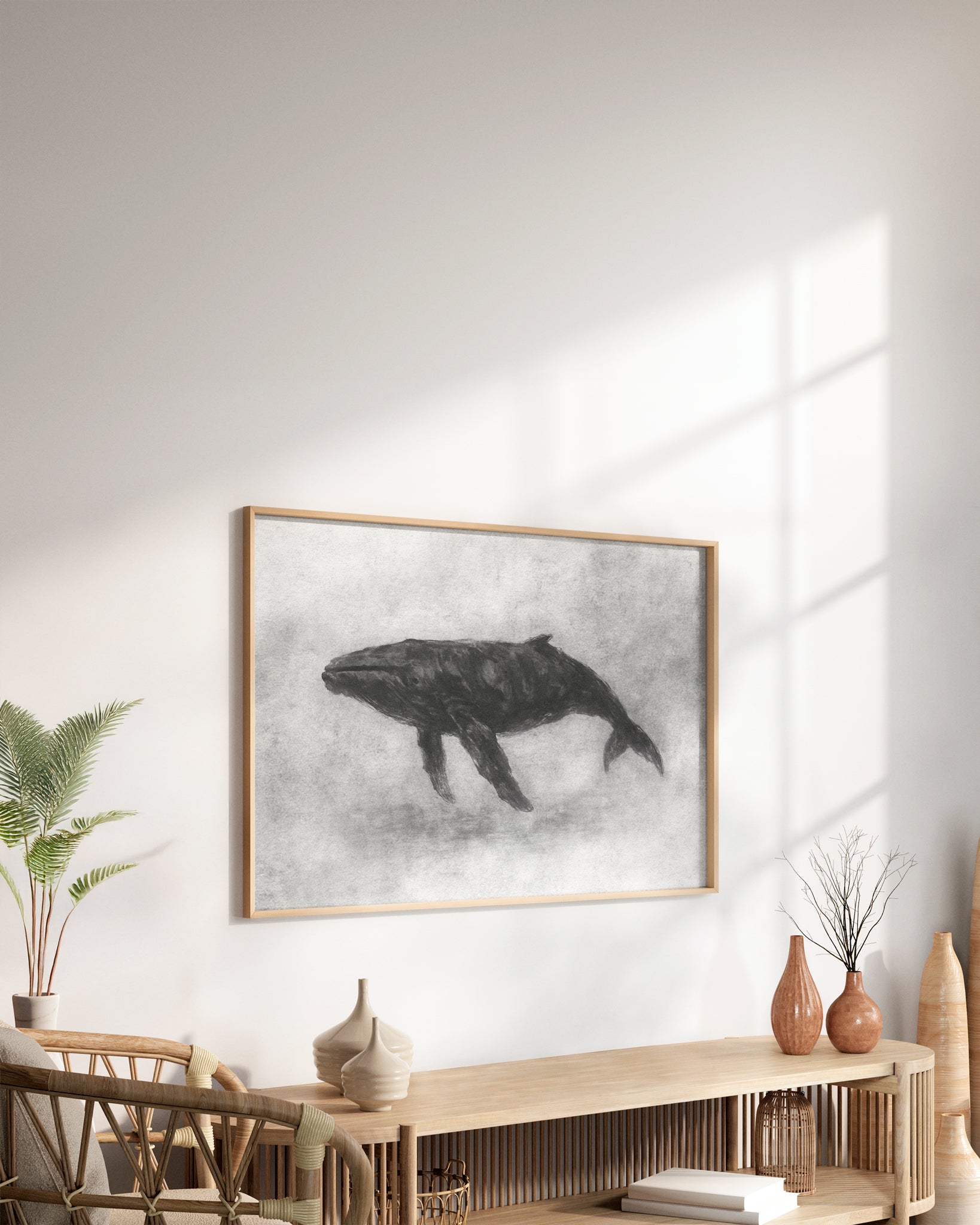Cuadro de diseño contemporáneo en tonos neutros