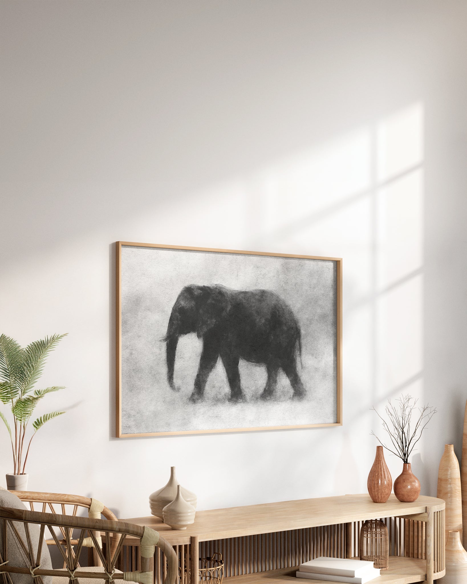 Lámina visual en blanco y negro con estilo contemporáneo y artístico