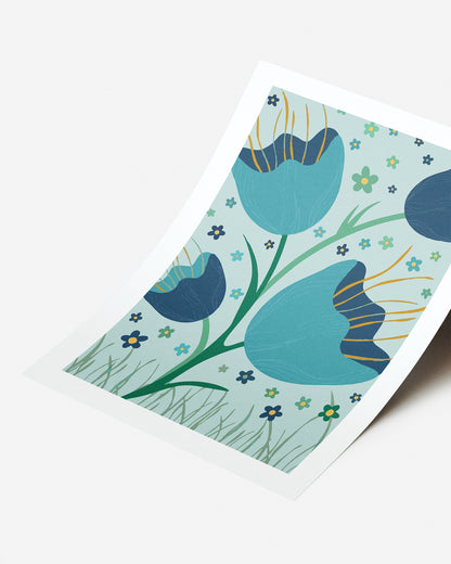 Lámina floral decorativa