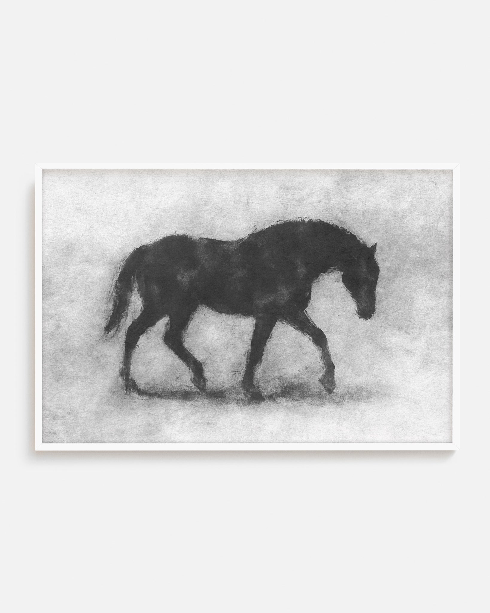 Cuadro de animales ilustrados en tinta sobre fondo blanco