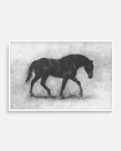 Cuadro de animales ilustrados en tinta sobre fondo blanco