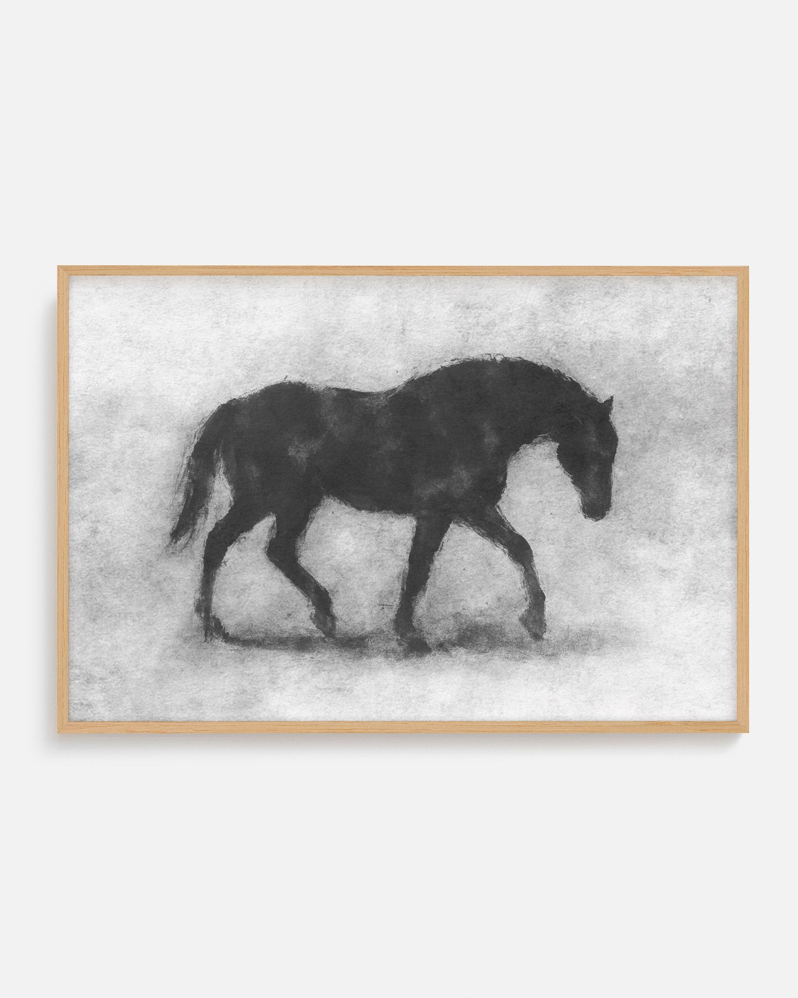 Cuadro de animales ilustrados en tinta sobre fondo blanco