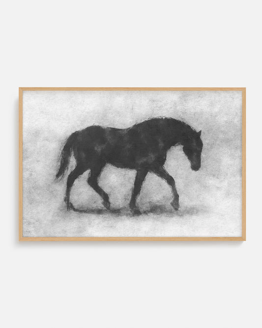 Cuadro de animales ilustrados en tinta sobre fondo blanco