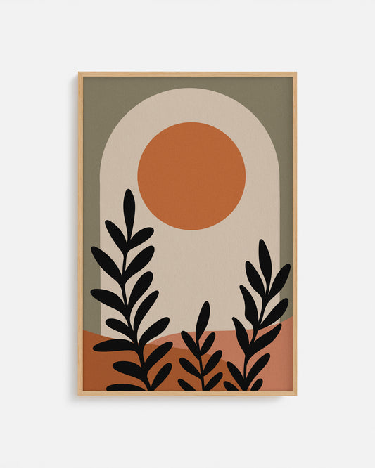Imagen decorativa lista para colgar, estilo limpio