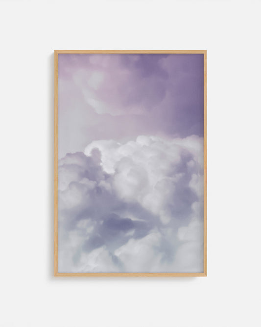Cuadro fotográfico de nubes enmarcado - decoración de interiores