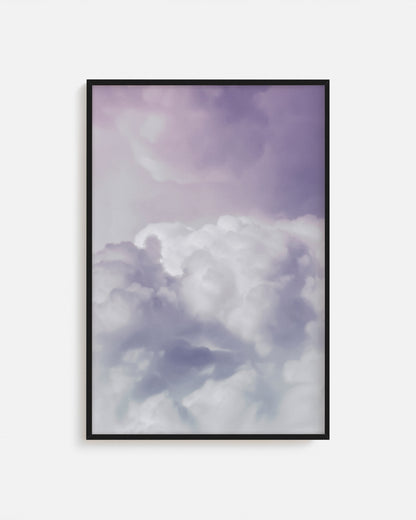 Cuadro fotográfico de nubes enmarcado - decoración de interiores