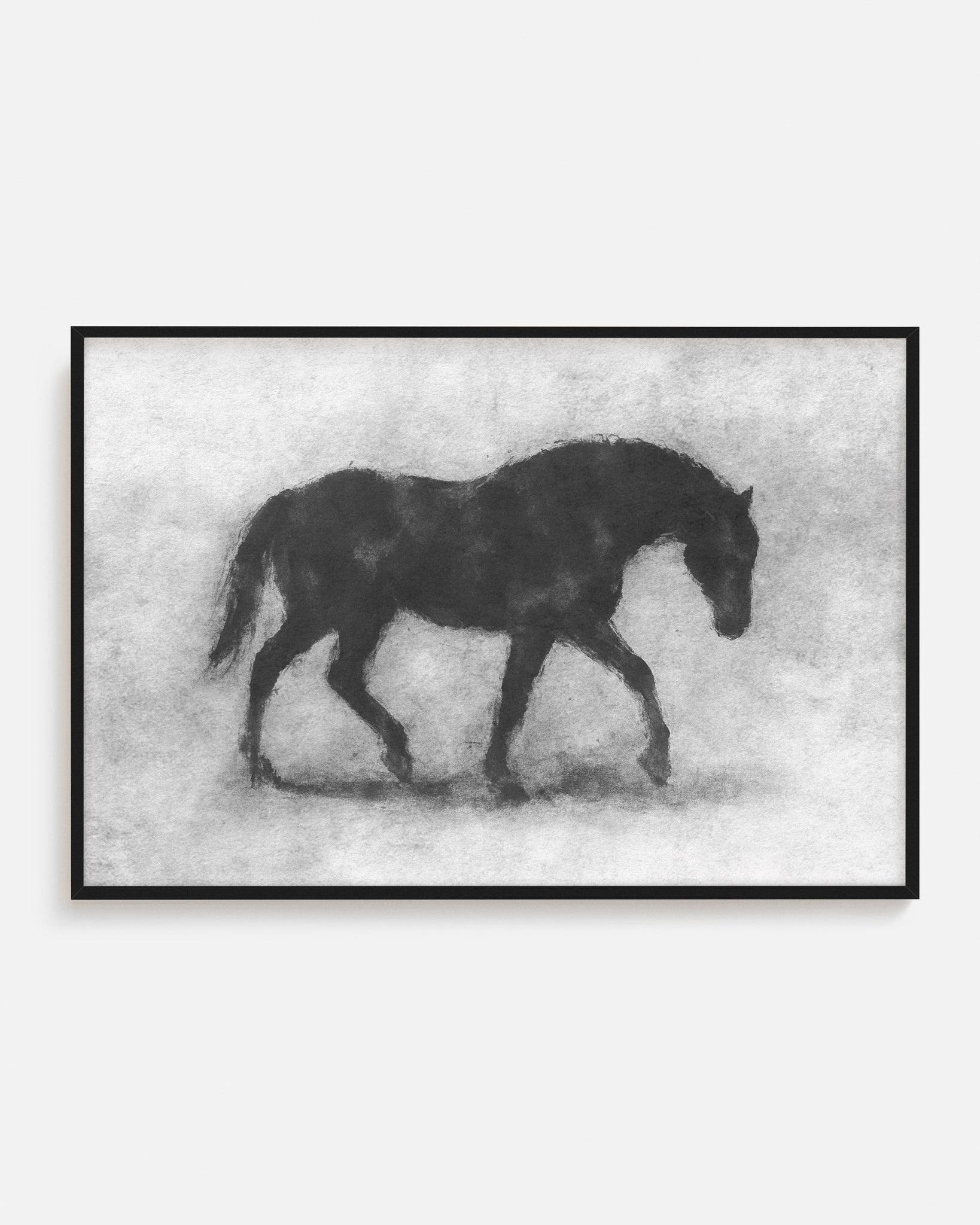 Cuadro de animales ilustrados en tinta sobre fondo blanco